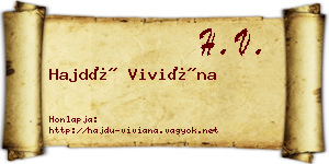 Hajdú Viviána névjegykártya